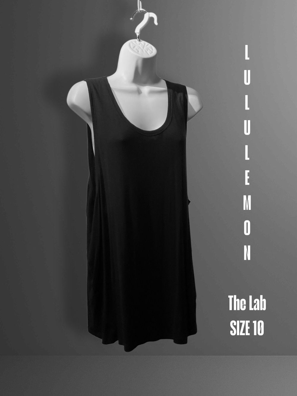 LULULEMON Athletics The Lab Black Open Side Muscle Tank Top Size 10